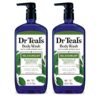 Dr Teal's Body Wash with Pure Epsom Salt, Relax & Relief with Eucalyptus & Spearmint, 24 fl oz (Pack of 2)