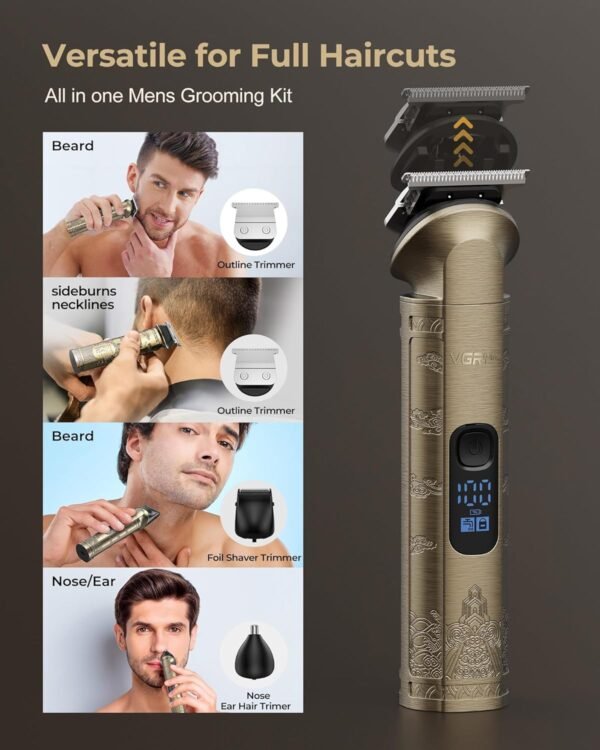 Hair Clippers for Men Professional, Cordless Hair Clippers for Hair Cutting, Mens Clippers and Trimmers Set, Electric Hair Trimmer for Men with Package Box