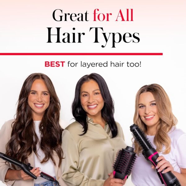 81m6n0filRL._SL1500_.jpg REVLON One-Step Hair Dryer and Styler - Root Booster Round Brush for Styling, Dryer Brush for Fast and Easy Salon-Quality Blowout, More Shine and Less Frizz (1-1/2 in)