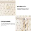 81mIC0ly1cL._AC_SL1500_.jpg HBselect Quilted Makeup Bag, 3PCS Cotton Large Travel Makeup Bag, Cute Floral Coquette Make up Bag Cosmetic Bag Toiletry Bag for Women Girls