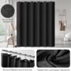 Bathroom Accessories Set - 22PCS Black Bathroom Set with Shower Curtain, Trash Can, Toilet Brush Holder Set & Soap Dispenser – Stylish & Functional Bath Decor for Home, Apartment