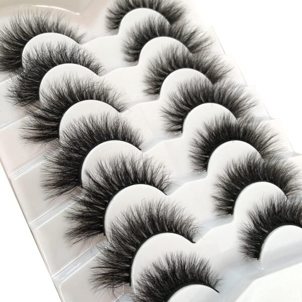 81nANidCmrS._SL1500_.jpg Pooplunch False Eyelashes Cat Eye Wispy Faux Mink Lashes Pack Fluffy Short Natural Fake Lashes 7 Pairs Multipack