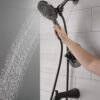 Delta Faucet Arvo 14 Series Single-Handle Tub and Shower Trim Kit, Shower Faucet with 4-Spray In2ition 2-in-1 Dual Hand Held Shower Head with Hose, Matte Black 144840-BL-I (Valve Included)