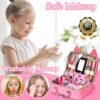 Heaning Kids Washable Makeup Girls Toys - Real Makeup Kit Kid Make up Set for Toddlers Children Princess Dress Up Christmas Birthday Gifts Toys for 3 4 5 6 7 8 9 10 11 12 Year Old Girls