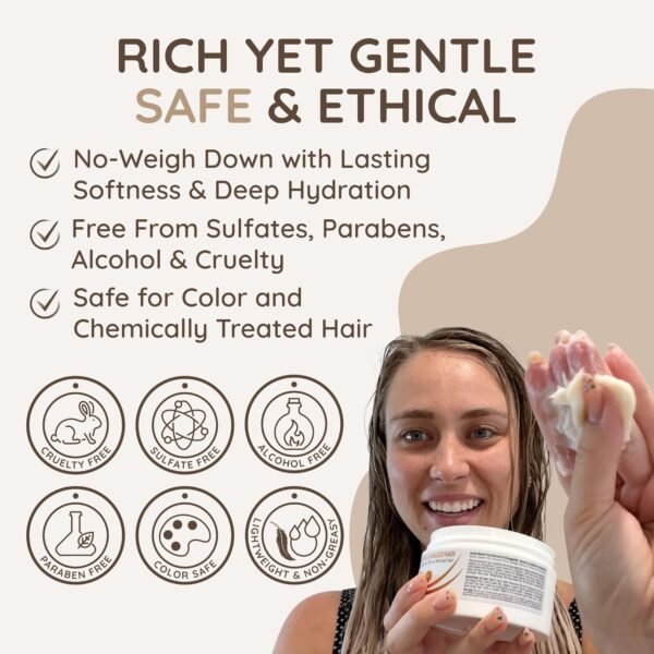 81o5FGkJR5L._SL1500_.jpg VITAMINS hair cosmetics Keratin Hair Mask Deep Conditioner - Biotin Collagen Protein & Castor Oil Repair for Dry Damaged Hair - Conditioning Treatment for Curly or Straight Thin Fine Locks