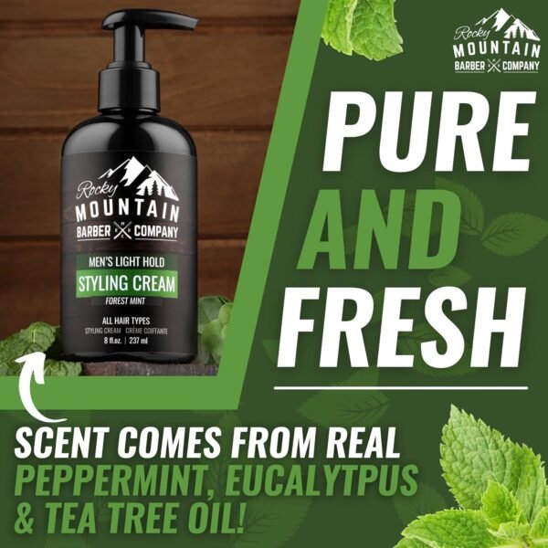 Rocky Mountain Barber Company Styling Hair Cream, White