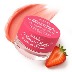 81pTX8oK8sL._SL1500_.jpg MAREE Lip Mask with Hyaluronic Acid - Overnight Butter Balm - Moisturizer for Very Dry Lips - Hidratante de Labios Care Hydration