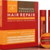 Advanced Hair Repair Shampoo, Conditioner and Deep Conditioner Mask System Set for Dry or Damaged Hair with Argan and Macadamia Oil by Arvazallia - Sulfate Free