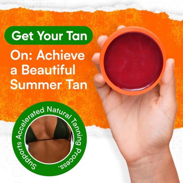 Tanning Accelerator – 350ml Carotene Intensive Tanning Gel – Natural Extract Sun Cream Tanning Lotion for All Skin Types – Tan Lotion with Carrot Oil for Even Beautiful Skin Coloring - SPF0