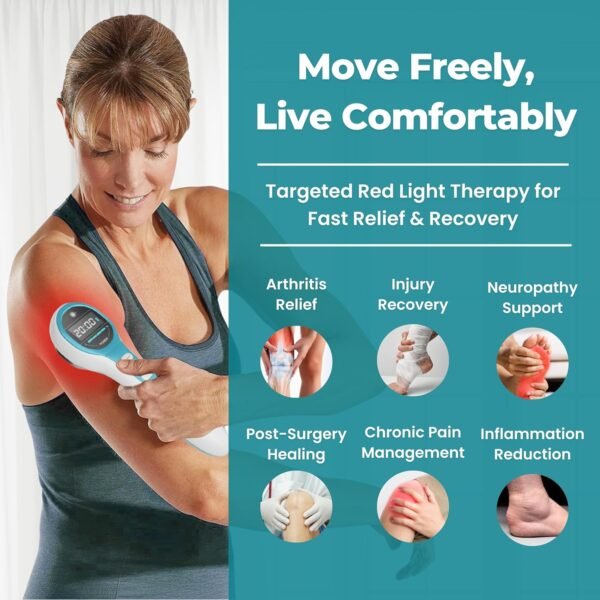 81rQKVSOt8L._AC_SL1500_.jpg Norelie RedRevive Cold Laser Therapy Device - Portable Infrared and Red Light Therapy Wand for Relief of Joints, Muscle and Body Pain, Dual Wavelength Technology with 4 Intensity Levels