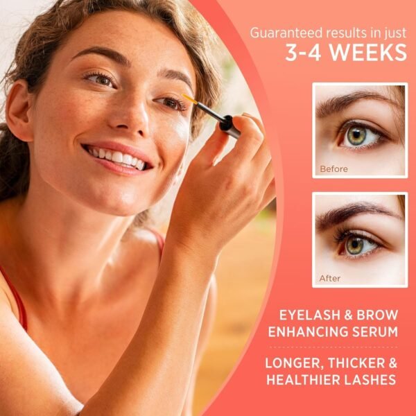 Natural Vine Eyelash Growth Serum: Lash Enhancing Serum with Advanced Formula to Boost Longer Fuller and Thicker Looking Lashes - Vegan & Cruelty-Free for Sensitive Eyes 3mL 3 Months Supply