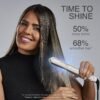 81t1d0fy28L._AC_SL1500_.jpg Remington Shine Therapy 1 inch Hair Straightener Iron, Flat Iron Infused with Argan Oil & Keratin, Professional Ceramic Flat Iron for Less Frizz, Shines and Smooth, Styling Tools