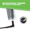 81t3J6ZA3VL._SL1500_.jpg Wahl USA Stainless Steel Lithium Ion 2.0+ Beard Trimmer for Men - Electric Shaver & Nose Ear Trimmer - Rechargeable All in One Men's Grooming Kit - Model 9864SS
