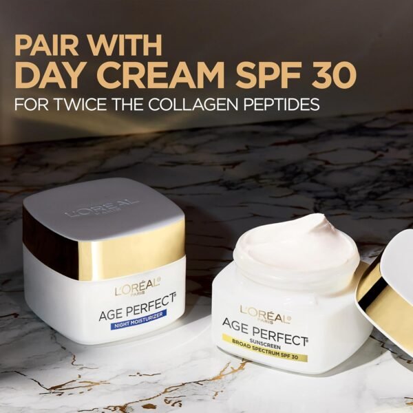 L'Oreal Paris Age Perfect Collagen Expert Anti-Aging, Anti-Wrinkle Night Moisturizer 2.5 oz