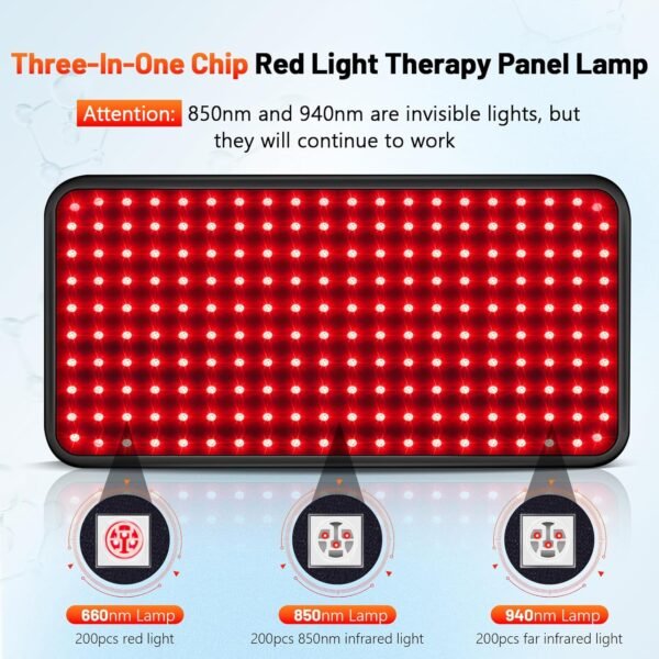 HALIDODO Red Light Therapy for Body, 940nm Red Light Therapy Lamp with Adjustable Stand, Infrared Light Therapy for Body, 660nm Red Light Lamp&850nm Redlight Therapy Device for Body Head Pet