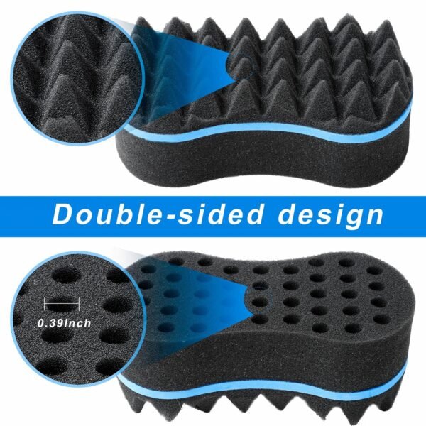 3Pcs Hair Styling Set for All - Curl Brush, Twist Sponge for Textured Hair with Metal Pick