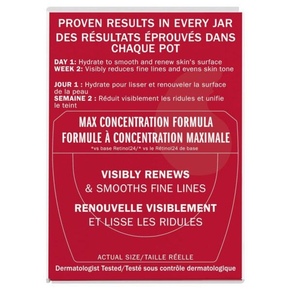 Olay Retinol Face Moisturizer, 24 MAX Anti-Aging Night Cream for Women, Fragrance-Free, Non Greasy - Anti-Wrinkle, Smooth Fine Lines, Tightening, Hydrating Skin Care - Peptides, Glycerin, 1.7 Oz