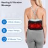 Cordless Red Light Therapy Belt: 5200mAh Rechargeable Infrared Light Therapy for Body with Heating Vibration, FSA HSA Eligible, for Back, Waist, Shoulder Pain Relief, Portable Gift for Women Men
