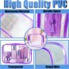 81x2tbYEzL._AC_SL1500_.jpg 4Pack Clear Makeup Bags Waterproof Organizer Bags with Zipper Transparent Travel Cosmetic Bag TSA Approved Toiletry Bag Pouch Case for Vacation Airport Airline Compliant (Multicolour, Medium)