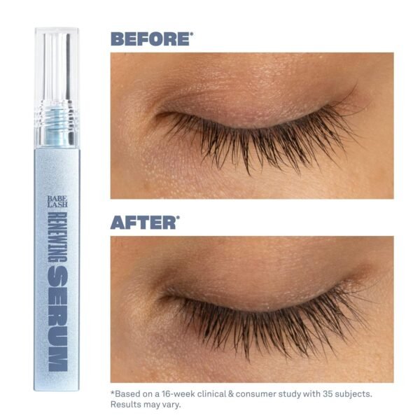 BABE ORIGINAL Renewing Lash Serum – Peptide-Infused Eyelash Serum for Fuller, Longer-Looking Natural Lashes, Lash Enhancing Treatment with Nourishing Botanicals, Vegan & Cruelty-Free Gentle