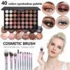 Makeup Kit For Girls,Full Makeup Set For Wonmen Includes 40 Colors Eyeshadow Palette Lip Gloss Liquid Lipstick Make up Sponge Brushes Eyebrow Concealer With Makeup Bag