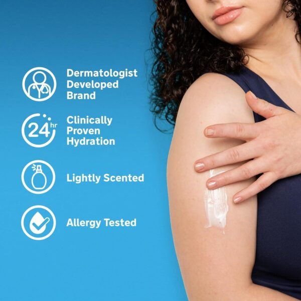 Lubriderm Daily Moisture Lotion + Pro-Ceramide, Shea Butter & Glycerin, Hydrating Face, Hand & Body Lotion, 24-hour Moisturizer for Dry Skin, Paraben & Dye Free, Scented, Non-Greasy, 24 FL OZ