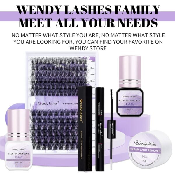 81yGNoBsU8L._SL1500_.jpg Lash Cluster Glue Eyelash Black Sensitive Fast Drying Waterproof Lashes-Glue Individual Long Lasting DIY Lashes Extension Strong Hold-for Using at Home(5ML)
