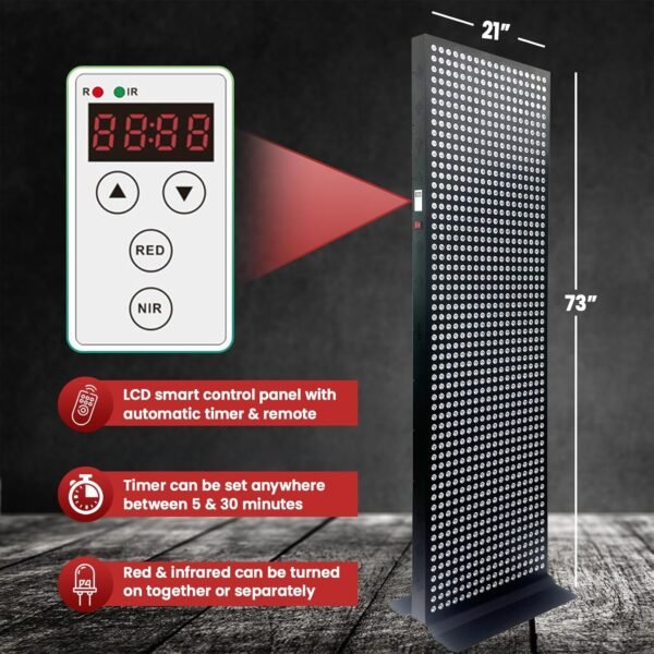 Red Light Therapy Device for Full Body & Face, 660nm & 850nm, Near Infrared Dual-Chip Clinical Grade LED Panel for Beautiful Skin, Weight & Pain Management and Overall Wellness (5040-PRO 1008-LED)