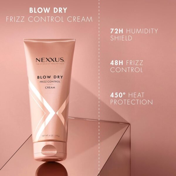 Nexxus Smooth & Full Blow Dry Balm Weightless Style Frizz Control, Volume & Heat Protect Styling Cream for Smooth & Full Hair 6 oz