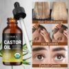 81zW0KDmML._SL1500_.jpg Organic Cold Pressed Castor Oil USDA Certified Eyelash and Hair Growth Serum, Hexane-Free, Conditions and Stimulates Growth for Lashes, Brows and Hair