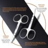 Utopia Care Eyebrow Scissors, Professional Stainless Steel Small Shears for Men and Women, Nose Hair Scissors for Grooming Mustache, Beard, Eyelashes, Ear Hair Trimming, Silver