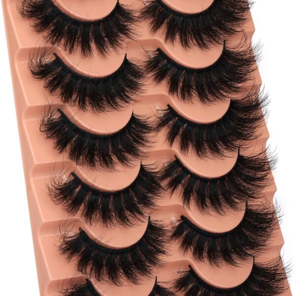 91BrFyQRgVL._SL1500_.jpg Mink Lashes Full Volume False Eyelashes 18mm Dramatic Faux Mink Eyelashes Natural Look Cat Eye Volume Eye Lashes Multipack by Focipeysa