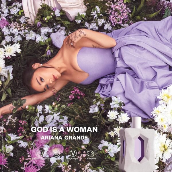 91FqqXrOzL._SL1500_.jpg Ariana Grande God is a Woman Eau de Parfum – Fruity Musk Fragrance for Women – Women's Perfume with Notes of Orris, Pear, Vanilla & Cedarwood