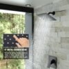 91FeiR13jL._AC_SL1500_.jpg Alesco Shower Faucet Set, Black Tub Shower Faucet with 8-Inch Showerhead and Bathtub Spout, Showerhead and Handle Set Include Valve and Trim Kit, Matte Black