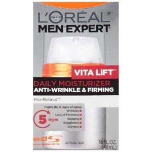 91HgxLS53L._SL1500_.jpg L'Oreal Paris Men Expert Vitalift Anti-Wrinkle & Firming Face Moisturizer with Pro-Retinol, 1.6 oz