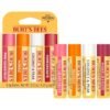 Burt's Bees Lip Balm - Pink Grapefruit, Mango, Coconut & Pear, and Pomegranate Pack, Lip Moisturizer With Beeswax, Tint-Free, Natural Origin Conditioning Treatment, 4 Tubes, 0.15 oz.