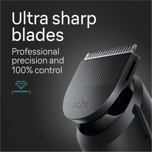 Braun All-in-One Style Kit Series 5 5471, 8-in-1 Trimmer for Men with Beard Trimmer, Body Trimmer for Manscaping, Hair Clippers & More, Ultra-Sharp Blade, 40 Length Settings, Waterproof