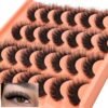 91VnxYvOjwL._SL1500_.jpg Short Lashes Natural Look False Eyelashes Thick Volume Faux Mink Lashes Pack Wispy Strip Fake Eyelashes Cat Eye Lashes that Look Like Extensions 14 Pairs