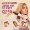 Shark HT202 SmoothStyle Heated Comb + Blow Dryer Brush, Dual Mode, for All Hair Types, Silk