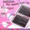 91cHYVCRDiL._SL1500_.jpg FANXITON DIY Lash Extension Kit Volume Lash Clusters 40D+50D D Curvature Individual Lashes Lash Clusters Kit Thick Eyelash Extension Kit 280 pcs Thin Band Cluster Lashes Lash Bond and Seal Tweezers