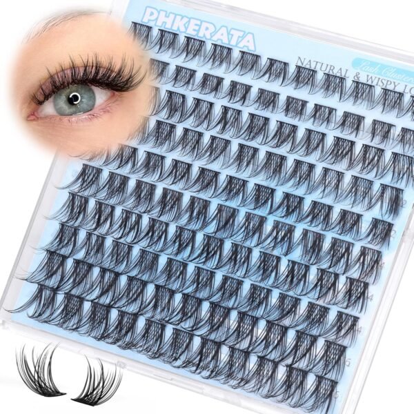 91cefDs7aEL._SL1500_.jpg Natural Lash Clusters Wispy Eyelash Clusters 110 pcs Cluster Eyelash Extensions C Curvature Individual Lashes 10-16 mm Mix Length Natural Look Lashes Clusters with Thin Lash Band