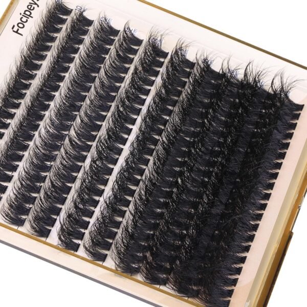 91dAqlnl4L._SL1500_.jpg Focipeysa Lash Extension Kit Thick Eyelash Extension Kit 10-18mm Volume Lash Clusters 200D Individual Eyelashes Kit with Lash Bond, Lash Remover, Lash Applicator, DIY Lashes Extension