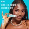 Ruby Kisses Broadway Vita-Lip Clear Lip Gloss (5 Pack Mint, Rosehip, Coconut, Argan Oil, Mango Butter), Ultra-Hydrating & Soothing Formula with Vitamin Oils, High-Shine Non-Sticky Finish Lip Balm