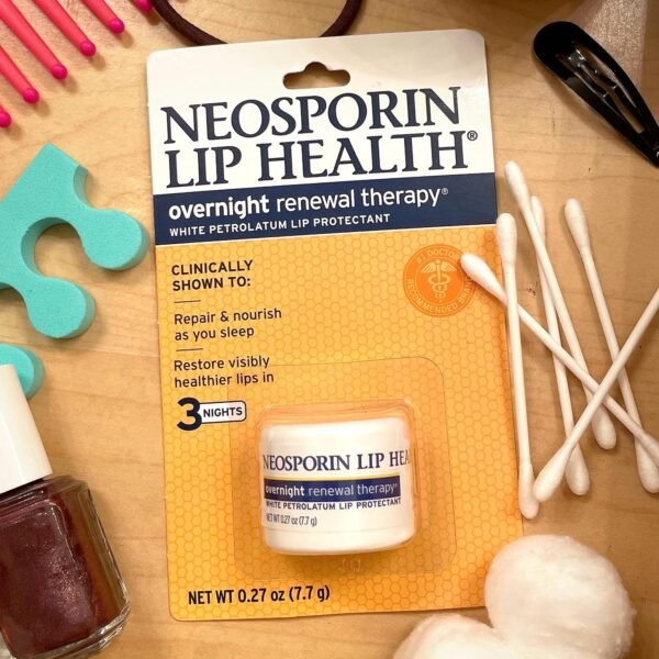 91kUPI82vYL._AC_SL1500_.jpg Neosporin Lip Health Overnight Renewal Therapy, 0.27 Oz, Pack of 2