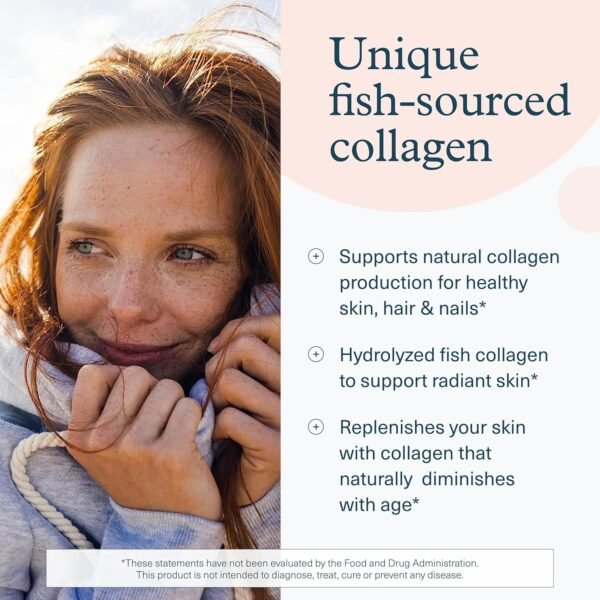 91v3QKZxZuL._AC_SL1500_.jpg Youtheory Marine Collagen - 2,500 mg Hydrolyzed Collagen - Supports Skin* - Fish-Sourced Collagen - with Vitamin C, A, C, E, B6, B12 & More - Highly Digestible and Absorbable - 290 Tablets