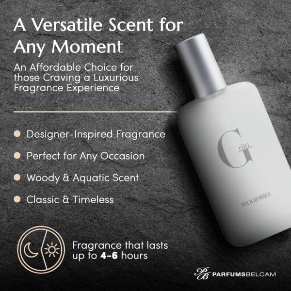91wLZYU73iL._SL1500_.jpg Parfums Belcam G Eau, Inspired by Designer Fragrance, Eau de Toilette Spray, 3.4 Fl Oz