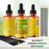 91zQUZC6oYL._SL1500_.jpg Seven Minerals 4oz Organic Castor Oil for Eyelashes, Eyebrows, Face & Hair Growth - Glass Bottle, Cold Pressed & Hexane Free - 100% Pure Castor Hydrates & Boosts Natural Hair, Lash & Brow Growth