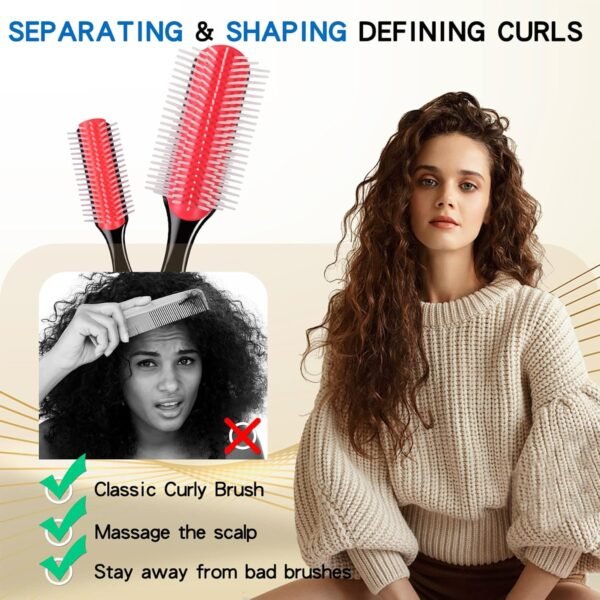1751607803_81Hun3dFgBL._SL1500_.jpg Curly Hair Brush for Women Men Curl Defining Hairbrush Unbrush Small Mini Detangler Wavy Edge Combs Barber Styling Tools Travel Accessories Cruise Ship Essential 2027 Beach Vacation Must Have Gift