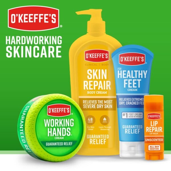 O'Keeffe's Lip Repair Lip Balm With Cooling Relief for Dry, Cracked Lips - Stick (Twin Pack) - Moisturizer for Extremely Cracked, Dry Lips