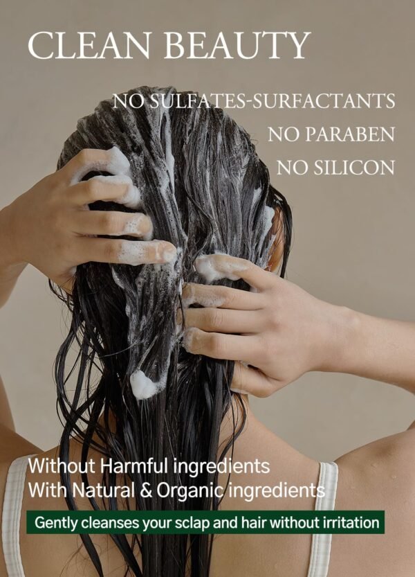 Laminaria Shampoo with Organic Ingredient, Korean Clarifying Shampoo, Hydrating for Dry Hair, Strengthening for Weak Hair, Sulfate & Paraben free, For Women & Men (16.9 FL. OZ., White Musk)